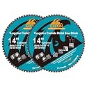 14 Inch 72T Metal Circular Saw Blade - 2-Pack EXFEIN Tungsten Carbide Tipped Saw Blade Arbor 1-3/16" for Metal Sheet or Pipe, Angle Iron, Rebar, Ferrous Metals, Non-Ferrous Metals