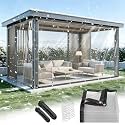 14 MIL Clear Vinyl Tarp 7x15 ft Heavy Duty Clear Tarp Tear-Resistant Reinforced Edges Rustproof Grommets Windproof Waterproof Cover for Porch Patio Greenhouse Chicken Coop Outdoor Garden