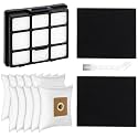 14 Pack NEN170 Replacement Parts Compatible with Eureka NEN170 bagged Canister Lightweight Vacuum Cleaner for Carpets and Floors, 10 Dust Bags, 2 Inlet Filter Sponge, 1 HEPA Filter, 1 Cleaning Brush