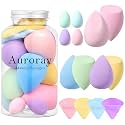 14 Pcs Makeup Sponge Set,Beauty Sponges Blender with 4 Pcs Powder Puff and 4 Pcs Mini Make up Sponges Birthday Gift,Mother's Day Gift for Women Liquid,Foundation,Powder,Concealer,Cream(Colorful)