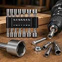 14 Piece Power Nut Driver Drill Bit Socket Wrench Tool Set | 35K Carbon Steel 1/4 Inch Hex Shank Nut Driver Bits | Rustproof Wrench Adapter Kit for Drill Machine