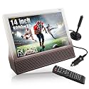 14’’ Portable TV with Antenna,Built-in 8800mAh Rechargeable Battery