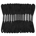 Black Embroidery Floss: 14 Skeins Embroidery Thread Cross Stitch Thread