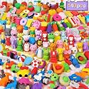 140 Animal Erasers Bulk, Desk Pets Classroom Prizes, Kids School Supplies