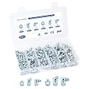 140 PCS SAE Grease Fittings Kit - Hydraulic Zerk Assortment 1/4" 1/8" with Straight, 45°, and 90° Degree Heads for Automotive and Industrial Use, Galvanized Steel Set