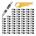 140pcs Double Wire Plug in Connector with Locking Buckle, 18-22AWG 2 Pin