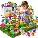145 Pcs Toys for 3 Year Old Girl, Toddler Gardening Set Flower Garden Toy Girls Building Sets Best Educational Learning Fine DIY Crafts Stem Construction Stacking Kit for 3 4 5 6 7 Years Kids