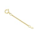 14k Gold 0.5"/1"/1.5"/2"/3" Necklace Bracelet Extender Chain, Necklace Extender Gold 14k, Durable Removable Gold Chain Extender, Gold Extension Chain for Necklace Anklet
