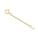 14k Gold 0.5"/1"/1.5"/2"/3" Necklace Bracelet Extender Chain, Necklace Extender Gold 14k, Durable Removable Gold Chain Extender, Gold Extension Chain for Necklace Anklet