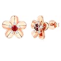 14K Gold Rose Flower Sterling Silver Stud Earrings For Women Dainty Rose Gold Pearl Earrings Hypoallergenic Earrings Cute Studs For Her Nickel Free