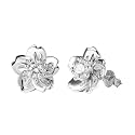 14K Gold Rose Flower Sterling Silver Stud Earrings For Women Dainty Rose Gold Pearl Earrings Hypoallergenic Earrings Cute Studs For Her Nickel Free