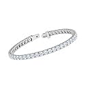 14K Gold and Silver 1 Ct to 20 Ct Lab Grown Diamond Tennis Bracelet