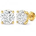 14K Lab Grown Diamond Solitaire Stud Earrings