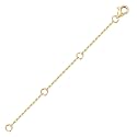 14K Solid Gold Necklace Extender with Lobster Clasp Real Gold Bracelet Extender 1 2 3 Inch Durable Removable Adjustable Chain Gold Anklets Extension for Women 1" 2" 3"