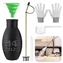 14OZ Diatomaceous Earth Powder Duster, Bulb Sprayer Insect Duster, Garden Powder Applicator Dispenser with Long Metal Tube for Home Organic Gardening Agricultural Supply