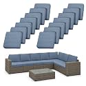 14Pcs Outdoor Cushion Covers Stretch Outdoor Furniture Slipcovers
