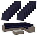 14Pcs Outdoor Cushion Covers Stretch Patio Cushion Cover Sofa Cushion Cover