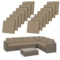 14Pcs Outdoor Cushion Covers Stretch Patio Cushion Cover Sofa Cushion Cover