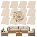14PCS Patio Cushion Covers.Patio Furniture Couch SeatSlipcovers