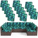 14Pcs Patio Cushion Covers Stretch Outdoor Furniture Protector Slipcovers