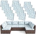14Pcs Patio Cushion Covers Stretch Outdoor Furniture Protector Slipcovers