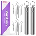 14pcs Stainless Steel Toothpick Set - Reusable Metal Toothpicks for Teeth, Portable Travel Toothpick Tool with Pocket Holder