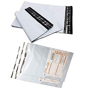 ragi packaging 14x16 inch plain temper proof courier bag pod 60 micron with document pouch pack of 25