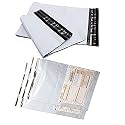 RAGI PACKAGING 14X16 Plain Temper Proof Courier Bag Pod 60 Micron with Document Pouch (Pack of 50)