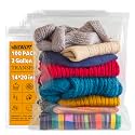 14x20 Large Clear Zip Bags, 100 Count, 2 Mil, 3 Gallon