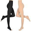 15-20mmHg Compression Pantyhose Stockings for Women &amp; Men, 2 Pairs