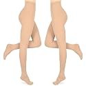 15-20mmHg Compression Pantyhose Stockings for Women &amp; Men, 2 Pairs
