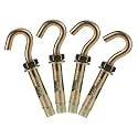 Concrete Wall Hooks, 15/32" x 4-1/4" Open Hook Expansion Anchors
