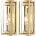 15" Outdoor Wall Lights, Gold Exterior Lighting Fixtures, 2 Pack