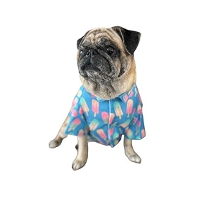 15 buttons gummy bears print summer dog shirt l  pet fashion cute prints gift for pets  super soft light weight comfortable dog clothing recommended breed - beagle cocker spaniel indie