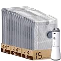 Vacbird Jumbo Vacuum Storage Bags for Bedding, Blanket Storage Space Saver | Jumbo Capacity for Bulky Bedding, Transparent Design, Electric Pump Replaces Vacuum Cleaner for Fast Easy Compression