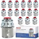 15 Pack MC Cable Connectors, 3/8" Snap in Connectors for 1/2" Knockouts