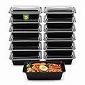 [15 Pack] Meal Prep Containers, Reusable Stackable Food Storage Containers with Lids, Microwave, Freezer & Dishwasher Safe, Small Capacity 24 oz Takeaway Lunch Box, Portion Control & Batch Cooking