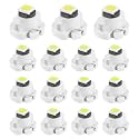 15 Pack T3 LED Dash Bulbs, 8mm Base 3030 SMD LED Instrument Cluster Light Replacement for Automotive HVAC AC Heater Panel Gauge Shift Indicator Map Dome (White Light)