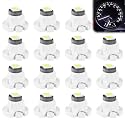15 Pack T4.2 LED Dash Bulbs, 10mm Base 3030 SMD LED Instrument Cluster Light Replacement for Automotive HVAC AC Heater Panel Gauge Shift Indicator Map Dome (White Light)
