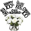 15 PCS 100th Birthday Centerpiece Sticks One Hundred Happy 100th Straight Outta 1926 Table Flower Centerpieces Sticks Cheers to 100 Floral Decorations for 100th Birthday Party Centerpieces Black