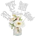 15 PCS 13th Birthday Centerpiece Sticks Thirteen Happy 13 Straight Outta 2013 Table Flower Centerpieces Sticks Cheers to 13 Floral Decorations for 13th Birthday Party Centerpieces Supplies Silver