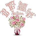15 PCS 16th Birthday Centerpiece Sticks Sixteen Happy 16th Straight Outta 2010 Table Flower Centerpieces Sticks Cheers to 16 Floral Decorations for 16th Birthday Party Centerpieces Supplies Rose Gold