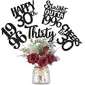 15 PCS 30th Birthday Centerpiece Sticks Thirty Happy 30th Straight Outta 1996 Table Flower Centerpieces Sticks Cheers to 30 Floral Decorations for 30th Birthday Party Centerpieces Supplies Black