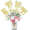 15 PCS 70th Birthday Centerpiece Sticks Seventy Happy 70th Straight Outta 1956 Table Flower Centerpieces Sticks Cheers to 70 Floral Decorations for 70th Birthday Party Centerpieces Supplies Gold