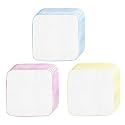 Gvhntk 15 Pcs Baby Washcloths 2 Layer Gauz Soft Baby Bib Wash Face Msulin Washcloths Cotton Burp Cloth Gauze Handkerchief Gentle for Newborns Infants Toddlers（Yellow red Blue） (11.8 x 11.8 inch)