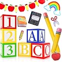 15 Pcs Giant Back to School Decorations Classroom Theme Party Photo Props