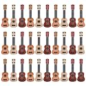 15 Pcs Kids Toy Guitar 10 Inch Mini Classical Ukulele Guitar Toy Beginner Rhyme Developmental Musical Instrument Toddlers Ukulele Guitar Cute Guitar Toy for Toddler Educational Toy Supplies