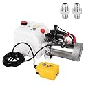 12V Hydraulic Power Unit 3200 PSI, Double-Acting Hydraulic Pump for Dump Trailer & Car Lifting