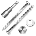 (15-Set) 1/4 x 4 Lag Screws, Stainless Steel Heavy Duty Hex Head Lag Bolts for Wood, Commercial/Industrial Grade 1/4 Bolts, Mounting Screws Bolts Kit, Bright Finish by Marysino