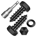 (15-Set) 3/8 x 1 Lag Screws, Stainless Steel Heavy Duty Hex Head Lag Bolts for Wood, Commercial/Industrial Grade 1/4 Bolts, Mounting Screws Bolts Kit, Black Oxided by Marysino